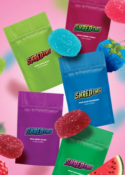 Shred'ems vegan friendly gummies